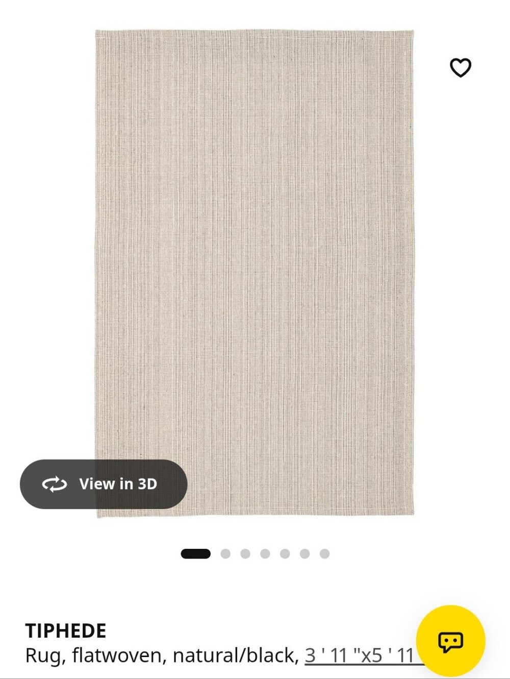 3'11" × 5'11" Ikea Rug